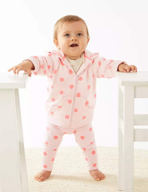 Cotton Rich Polka Dot Leggings (0-3 Yrs)