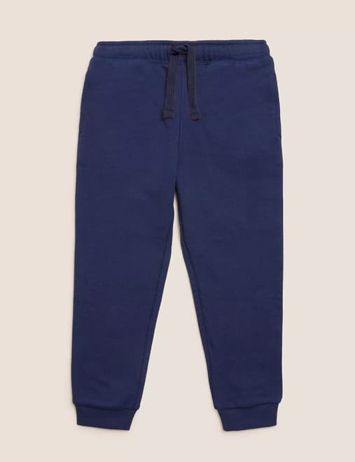 Cotton Rich Plain Joggers (2-7 Yrs)