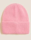 Knitted Rib Turn Up Beanie Hat