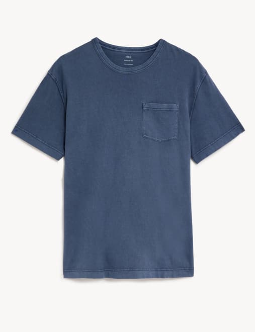 Relaxed Fit Pure Cotton Crew Neck T-Shirt