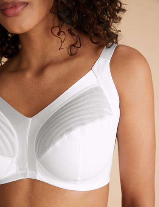 Total Support Striped Non-Wired Full Cup Bra B-H