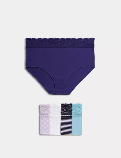 5pk Cotton Rich Printed Full Briefs