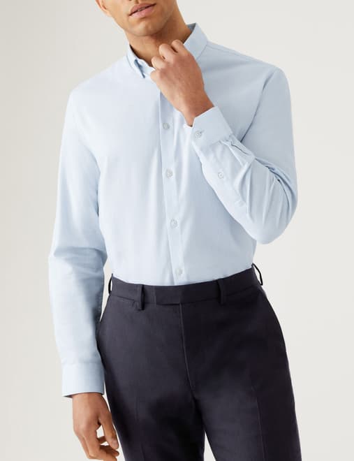 Regular Fit Stretch Textured Shirt