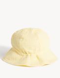 Kids' Pure Cotton Plain Sun Hat (0-6 Yrs)