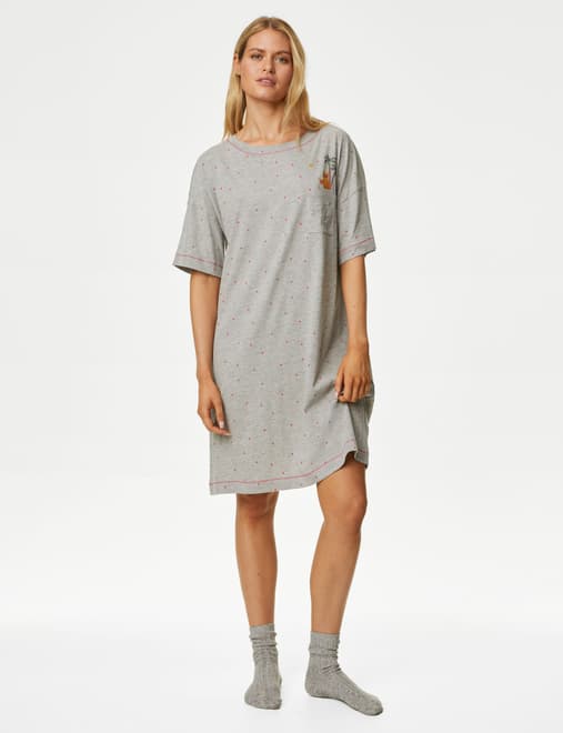Cotton Rich Spencer Bear Short Nightshirt