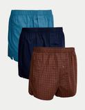 3pk Supima® Cotton RichGeo Woven Boxers