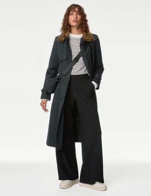 Jersey Crepe Wide Leg Trousers