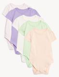 5pk Pure Cotton Bodysuits (0-3 Yrs)