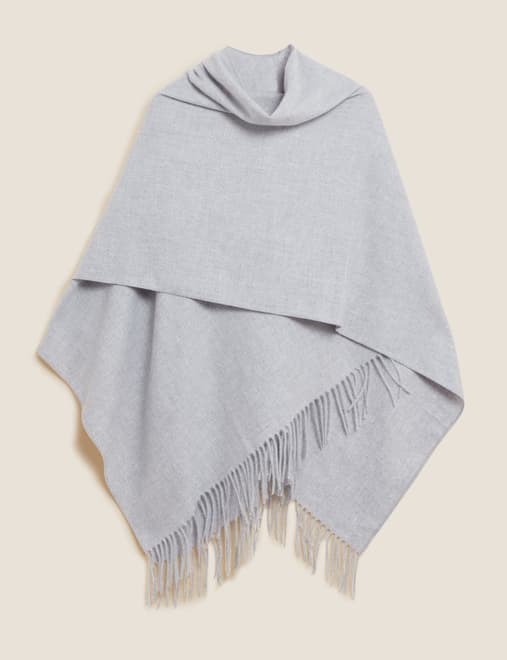 Woven Tassel Poncho