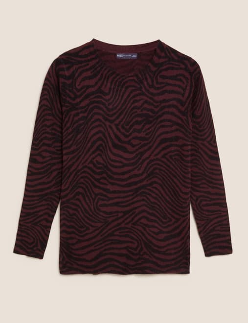 Supersoft Animal Print Crew Neck Jumper