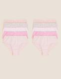 10pk Pure Cotton Spotty & Plain Knickers (2-14 Yrs)