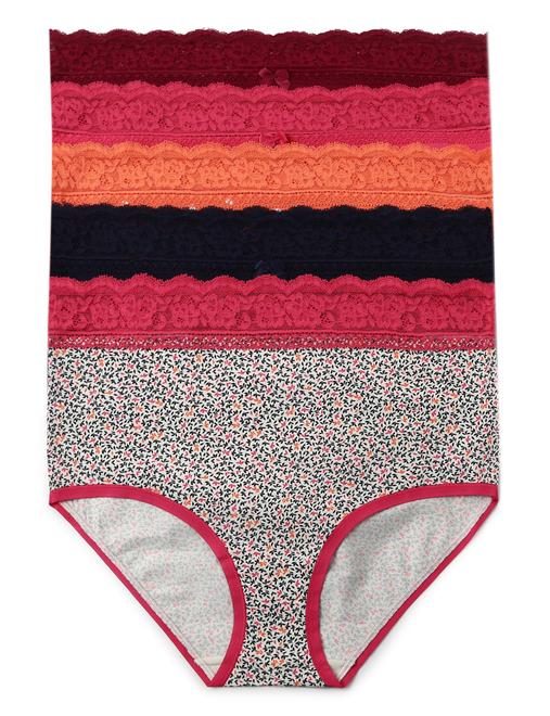 5pk Cotton Rich Printed Full Briefs