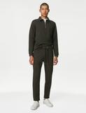 Cotton Rich Straight Leg Textured Joggers