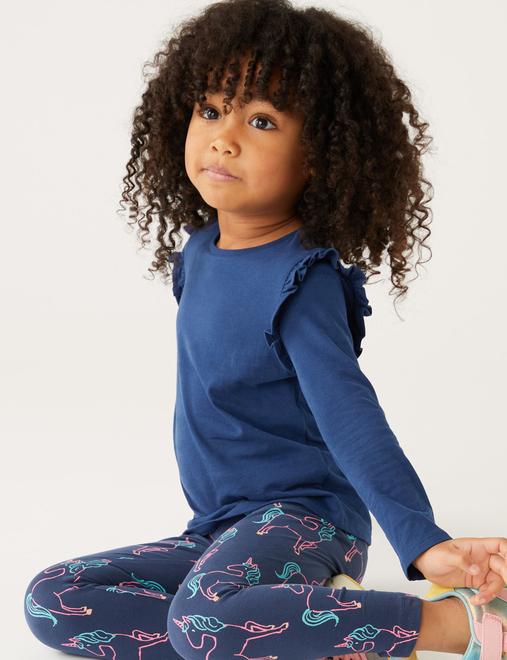 Cotton Blend Frill Top (2-8 Yrs)
